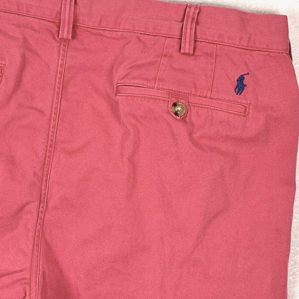 Polo Ralph Lauren Chino Pant Men 36x30 Salmon Pink Twill Preppy Classic Hamptons